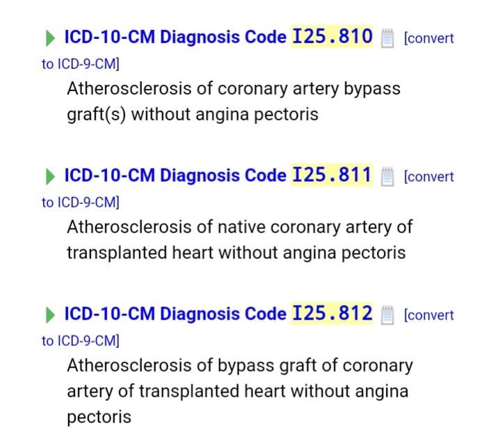 CAD ICD 10 Codes Guidelines and examples Coronary Artery Disease