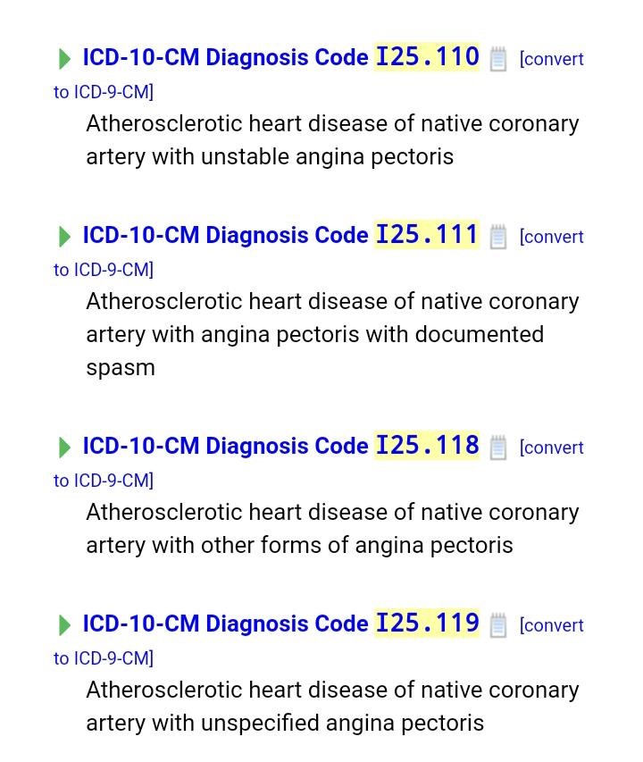 icd-10 code for cad